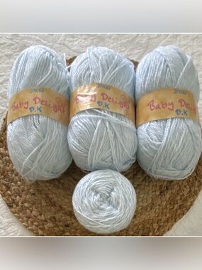 Tivoli Baby Delight D.K. Light Blue Baby Yarn - Soft Acrylic Blend from Ireland